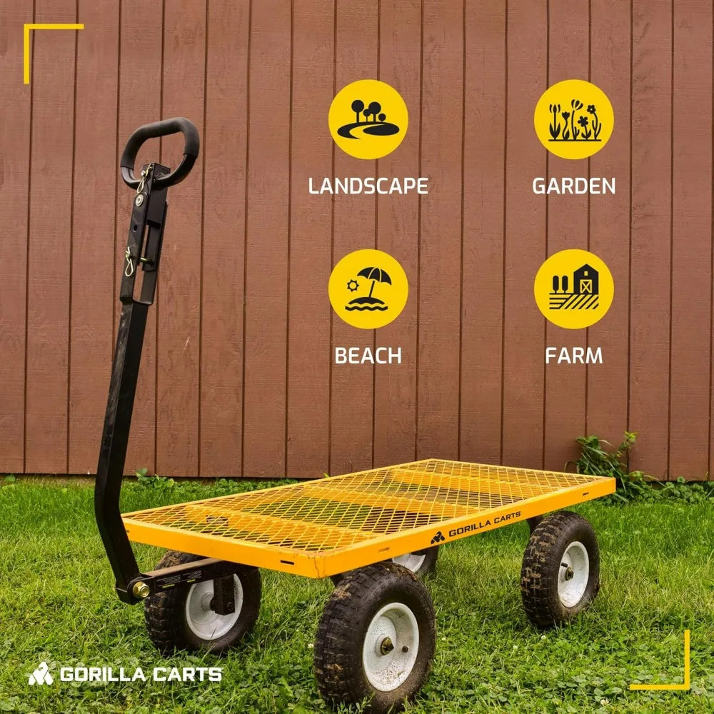 Heavy Duty Utility Cart All Terrain Garden Wheelbarrow Wagon