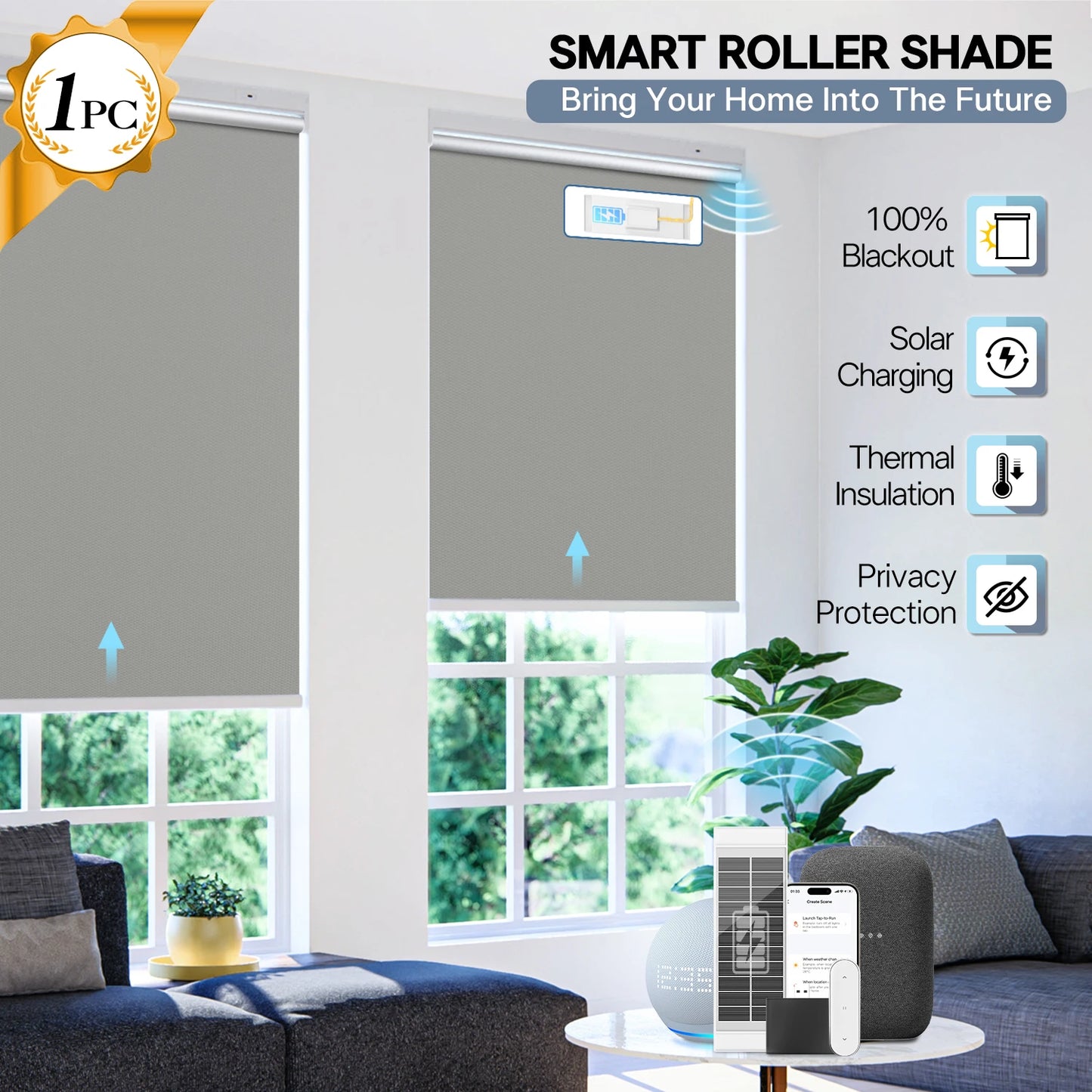 Format Smart Roller Shades With Remote Control For Windows by S And B Enterprise