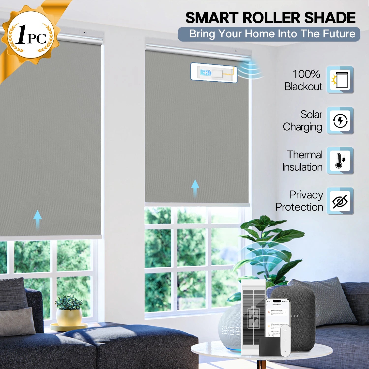 Format Smart Roller Shades With Remote Control For Windows by S And B Enterprise