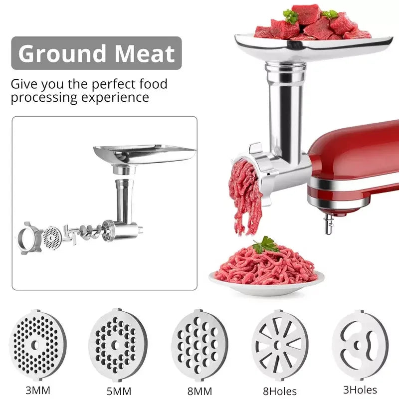 NONEM Stainless Steel Meat Grinder Attachment For KitchenAid Stand Mixer