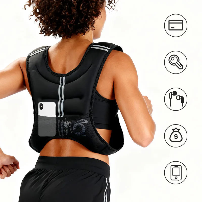 Weighted Vest With Reflective Stripe For Training And Running by S And B Enterprise