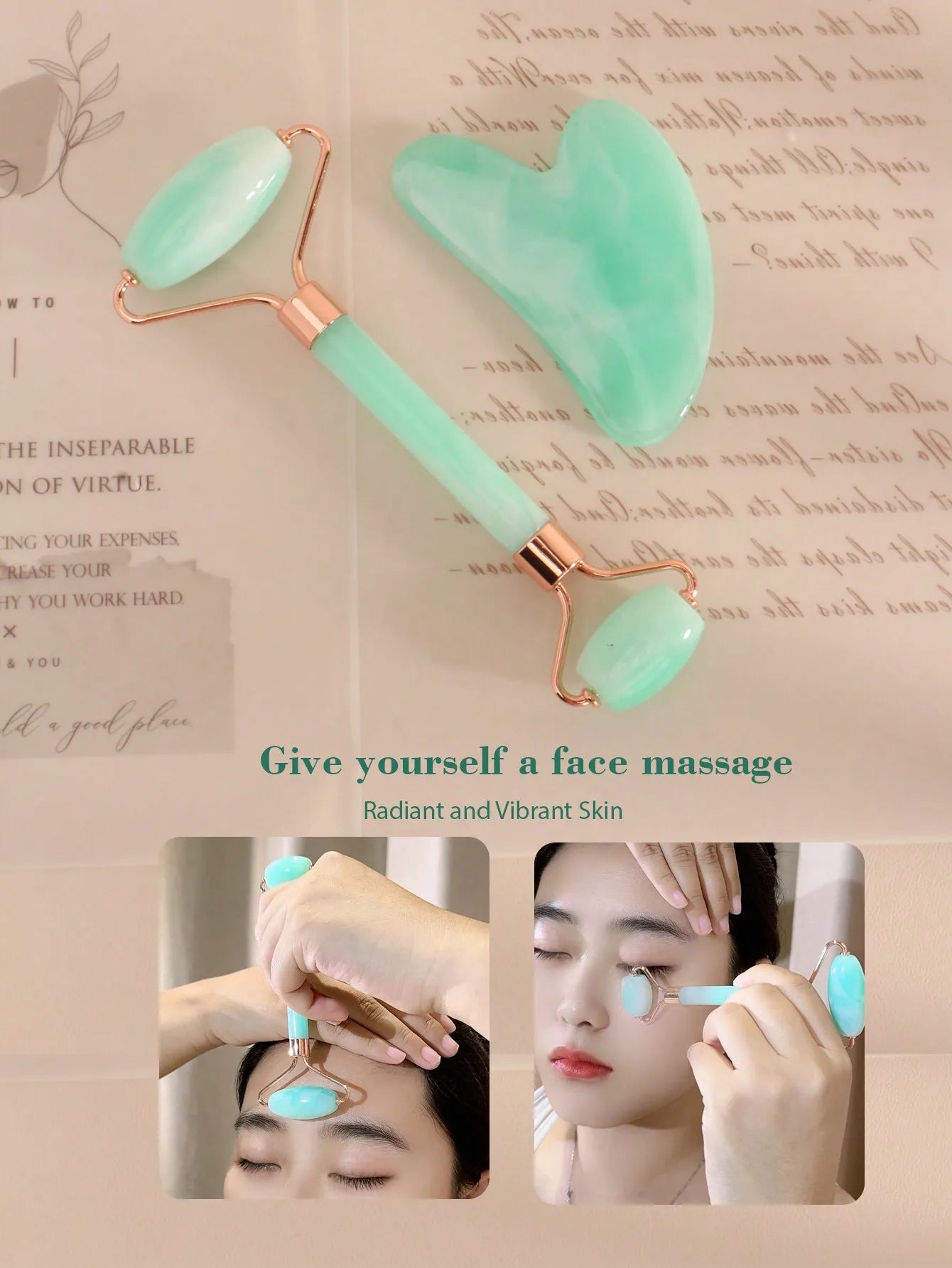 Facial Massage Scraping Beauty Tool Kit 3 Piece Set by S And B Enterprise