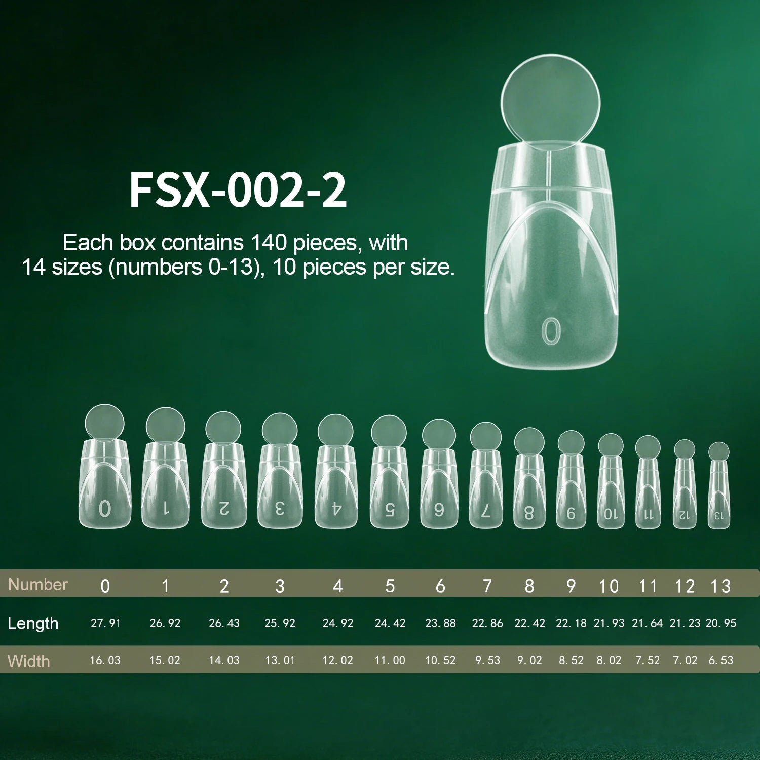 Nailpop French Line Dual Forms Nail Extension Tips Matte Inner F1 Molds 140Pcs by S And B Enterprise