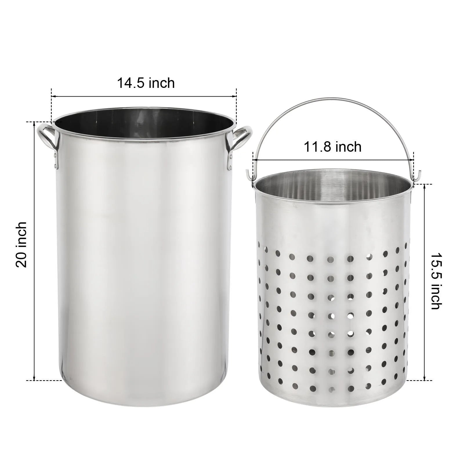 50 QT Stainless Steel Turkey Deep Fryer Pot Set Pot Holders & Basket for Seafood by S And B Enterprise