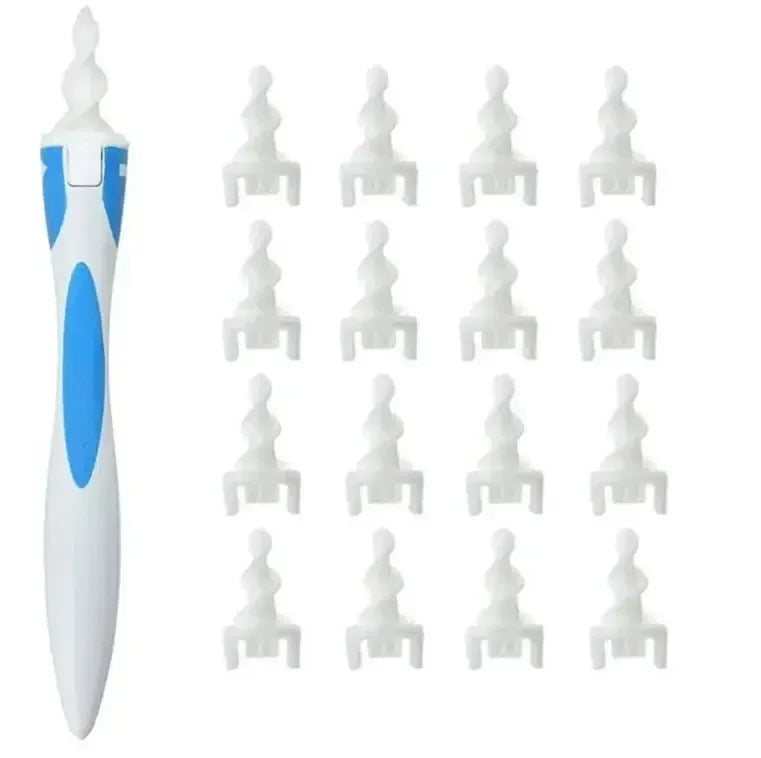 Ear Wax Remover Tool Ear Cleaner with Soft Silicone 16 Replacement Tips Simply To Grab Extract Earwax by S And B Enterprise
