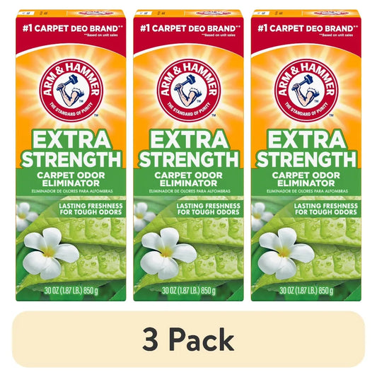 Arm & Hammer Extra Strength Carpet Odor Eliminator powder, Powder Fresh Scent, 30 oz, 3-pack