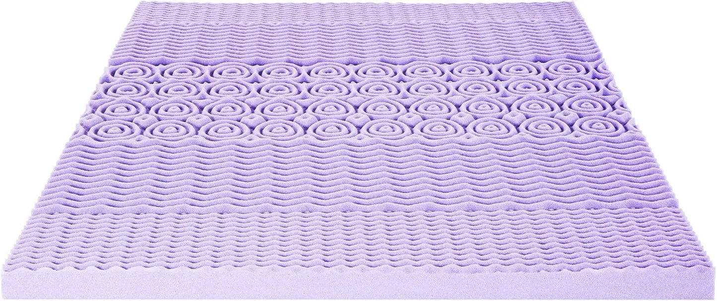 5-Zone Memory Foam Mattress Topper With Lavender Infusion
