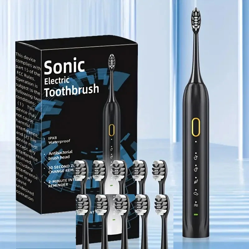 Electric Rotary Toothbrush With Timer Waterproof Rechargeable