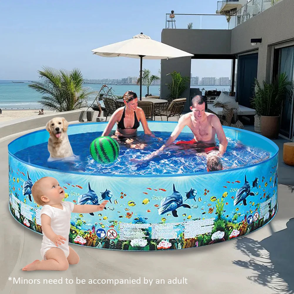 Inflatable Family Swimming Pool for Outdoor and Indoor Water Play
