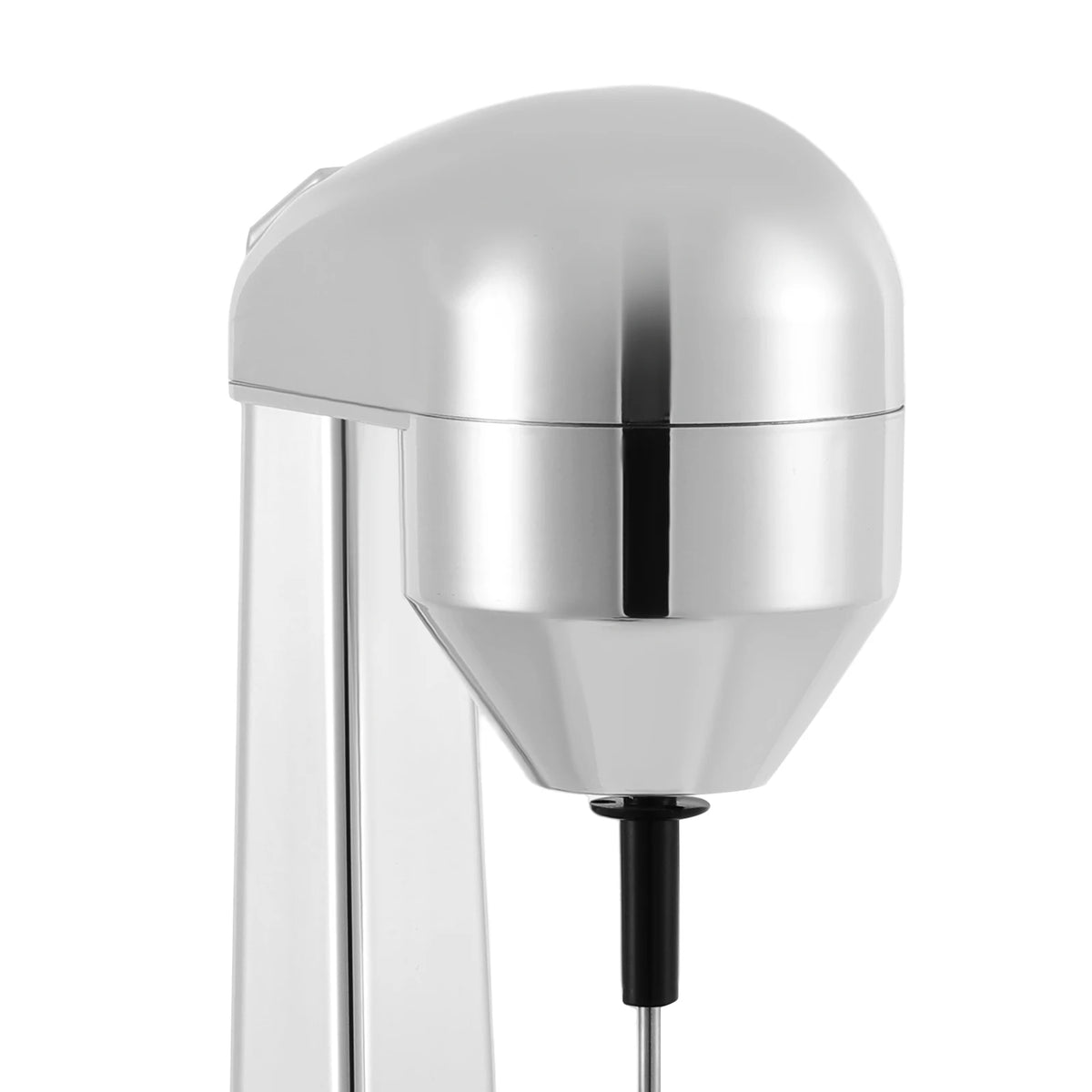 Milkshake maker in stainless steel with a dome-shaped top; commercial drink mixer