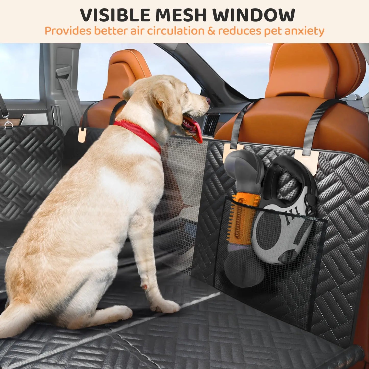 NONECN Car Rear Seat Dog Hammock Extender Heavy Duty Washable