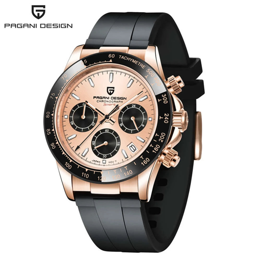 PAGANI DESIGN Mens Chronograph Quartz Watch Waterproof Wristwatch by S And B Enterprise