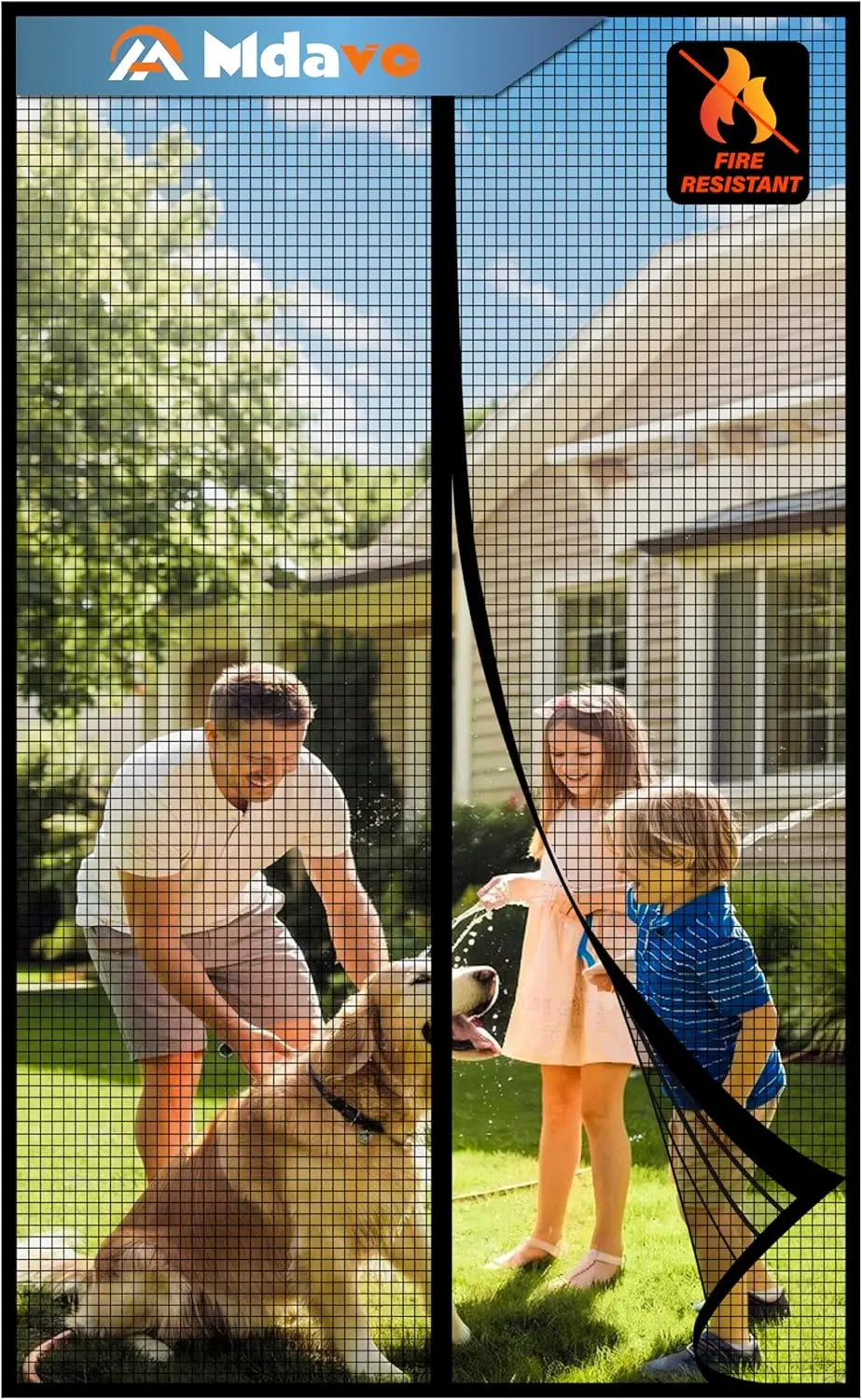 Magnetic Screen Door Fiberglass Mesh Keeps Bugs Out Easy Install by S And B Enterprise