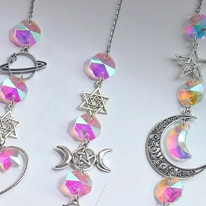 Crystal Wind Chime Rainbow Maker Sun Catcher Dream Catcher Pendant by S And B Enterprise