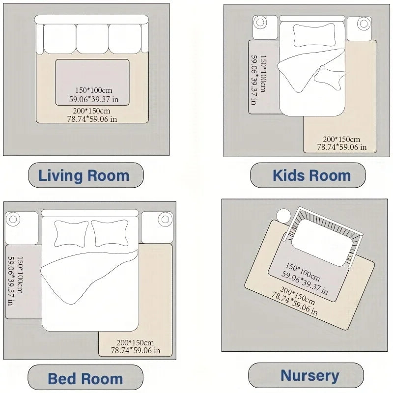PaPaMat Memory Foam Playpen Carpet Mat Velvet Non Slip Bottom
