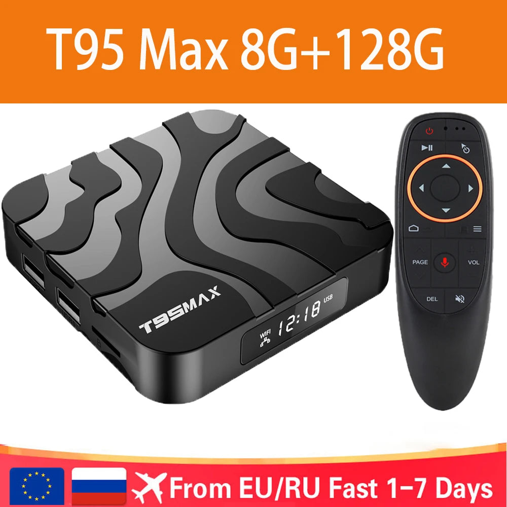TV Box T95 Max Smart Android 14 H618 Ram 8GB Rom 64GB 128GB Set Top Box Dual Wifi 2.4G&5G 6K HDR10 BT AV1 Media Player Fast Box by S And B Enterprise