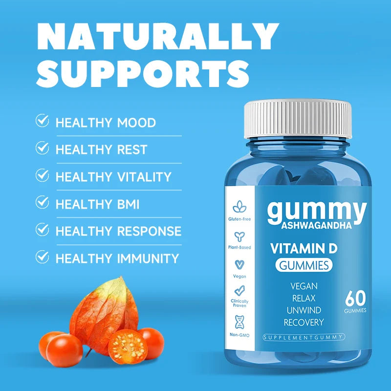 Ashwagandha Vitamin Gummies Stress Relief Sleep Support Concentration