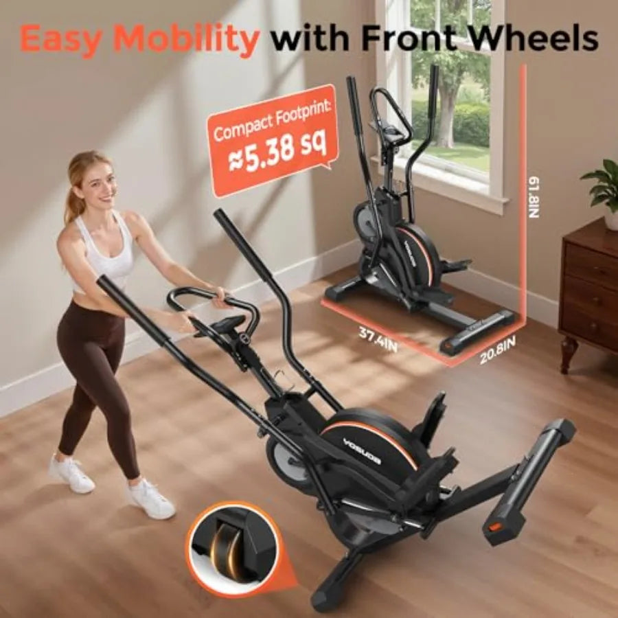 Compact 3-In-1 Elliptical Cardio Climber Stair Stepper For Home by S And B Enterprise