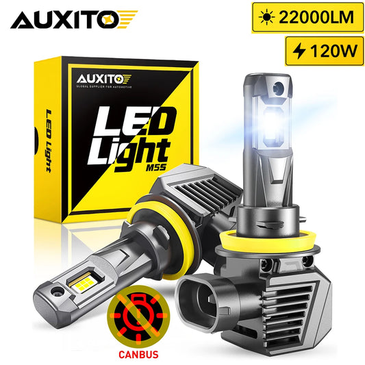 AUXITO 120W LED Headlight Kit 22000LM H11 H9
