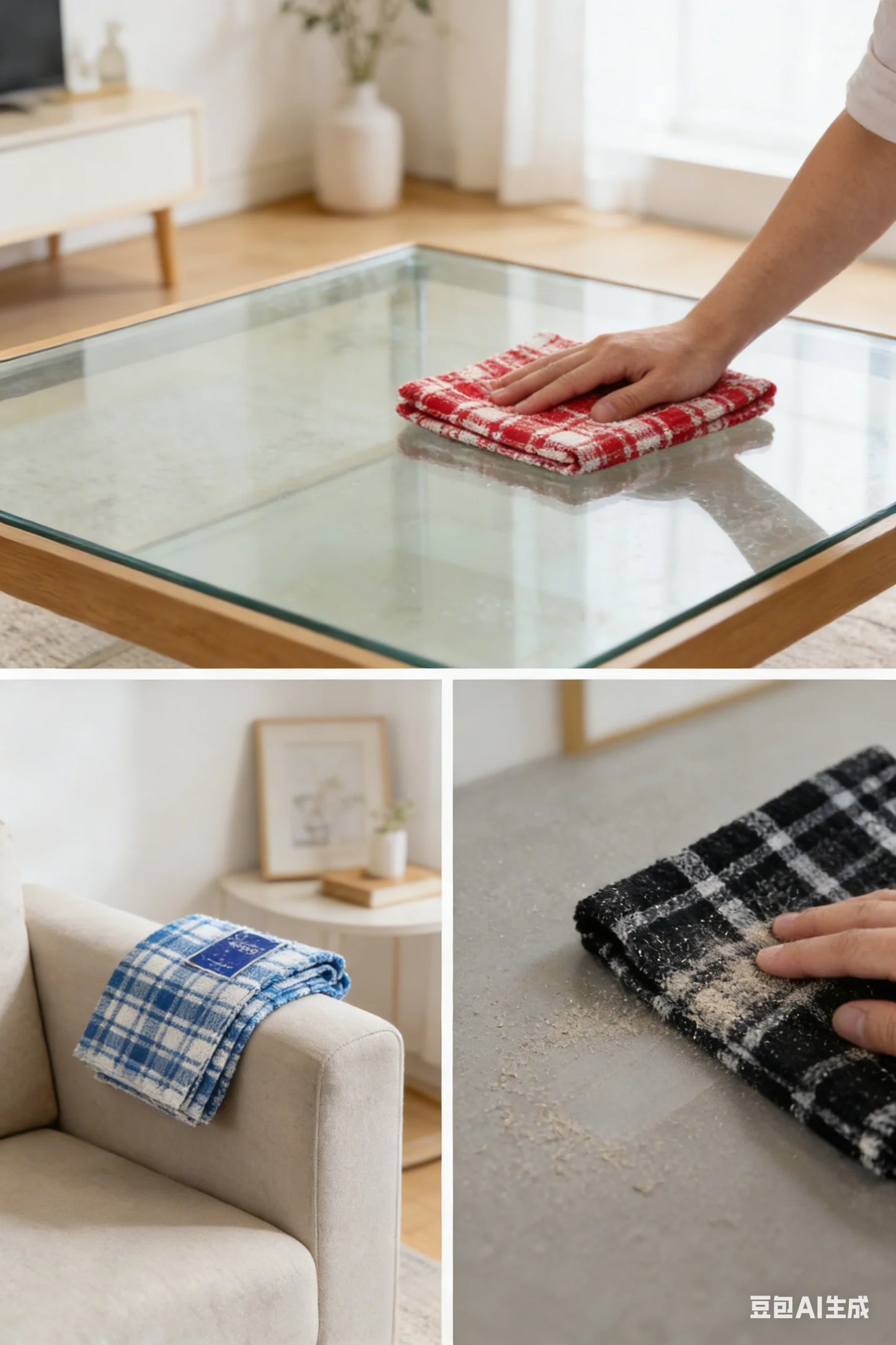 NONECN 100 Percent Cotton Dish Cloths Waffle Weave Towels