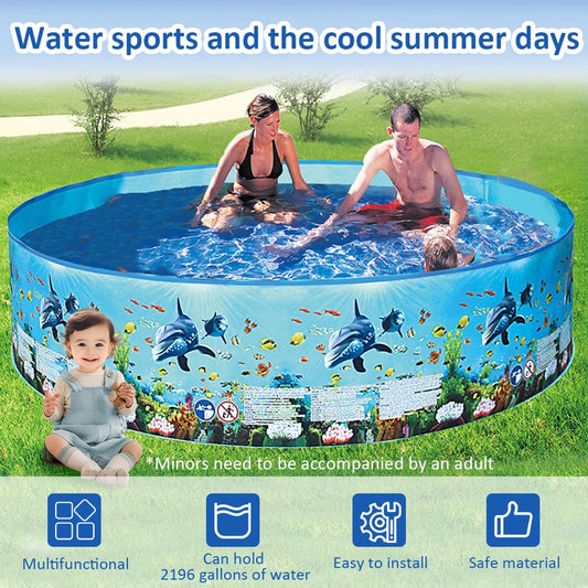 Inflatable Family Swimming Pool for Outdoor and Indoor Water Play
