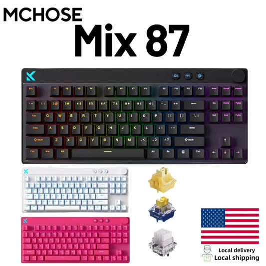 Mchose Mix87 Magnetic Swtich Keyboard Wired Gaming Keyboard 8K+256K Esport 0.08ms Low Latency E-Sports Custom Gamer Accessories by S And B Enterprise