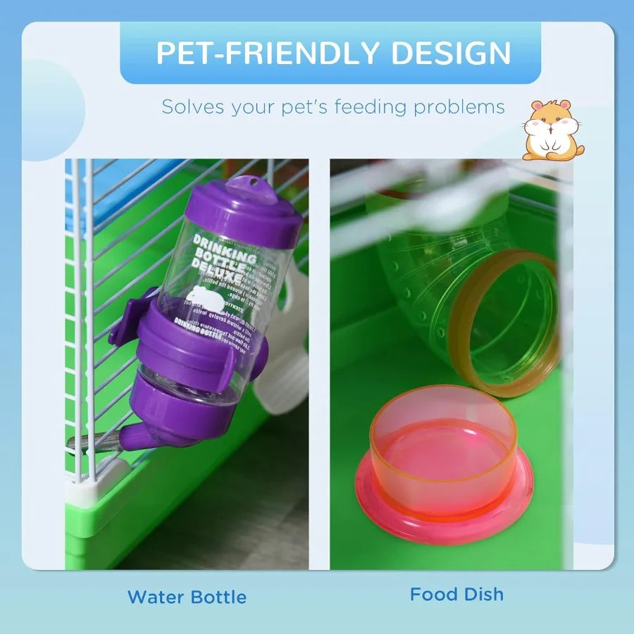 NONECN 5-Tier Hamster Cage With Tubes And Tunnels Durable