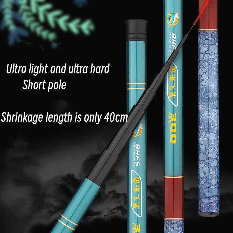 Telescopic Carbon Fiber Fishing Rod Rotating Carp Feeder Travel by S And B Enterprise