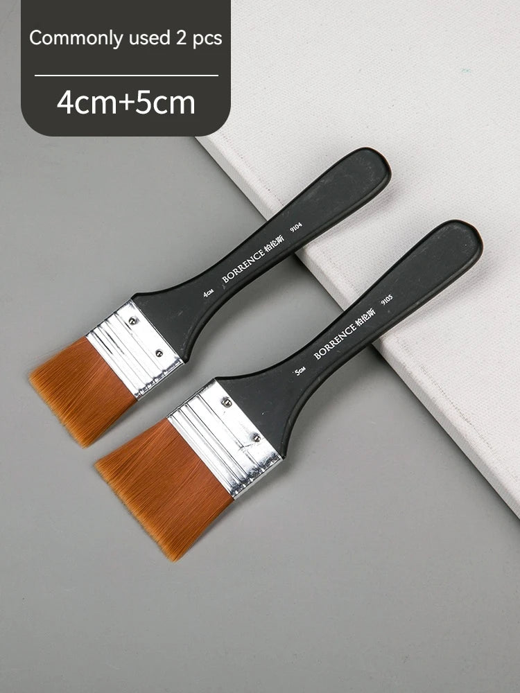 Borrence Memory Nylon Paint Brush Set For Acrylic Oil Watercolor
