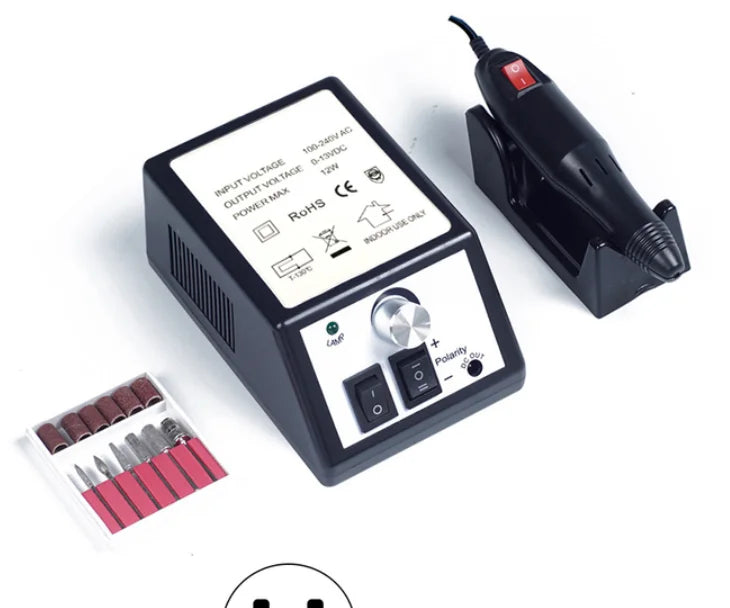 High Power Nail Drill Machine Electric Manicure Milling Cutter Kit