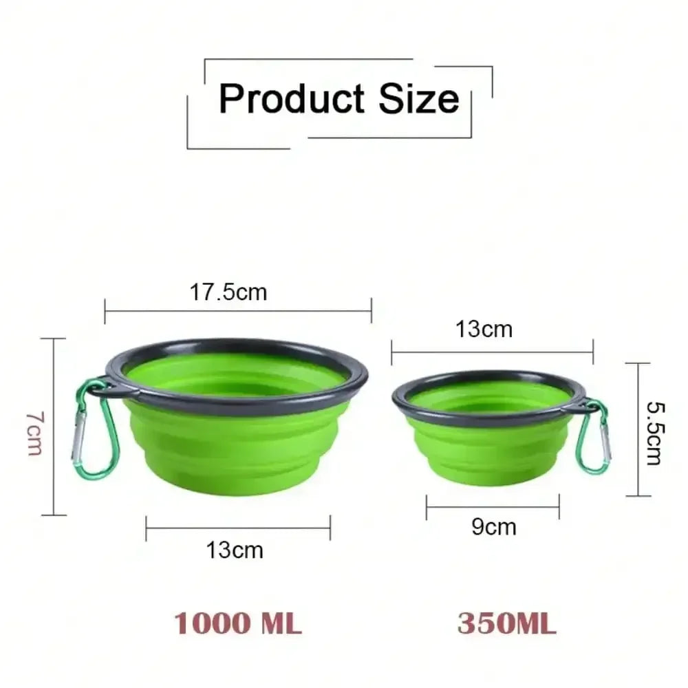 Ceramic 2-In-1 Dog Feeder Bowl With Travel Carabiner by S And B Enterprise