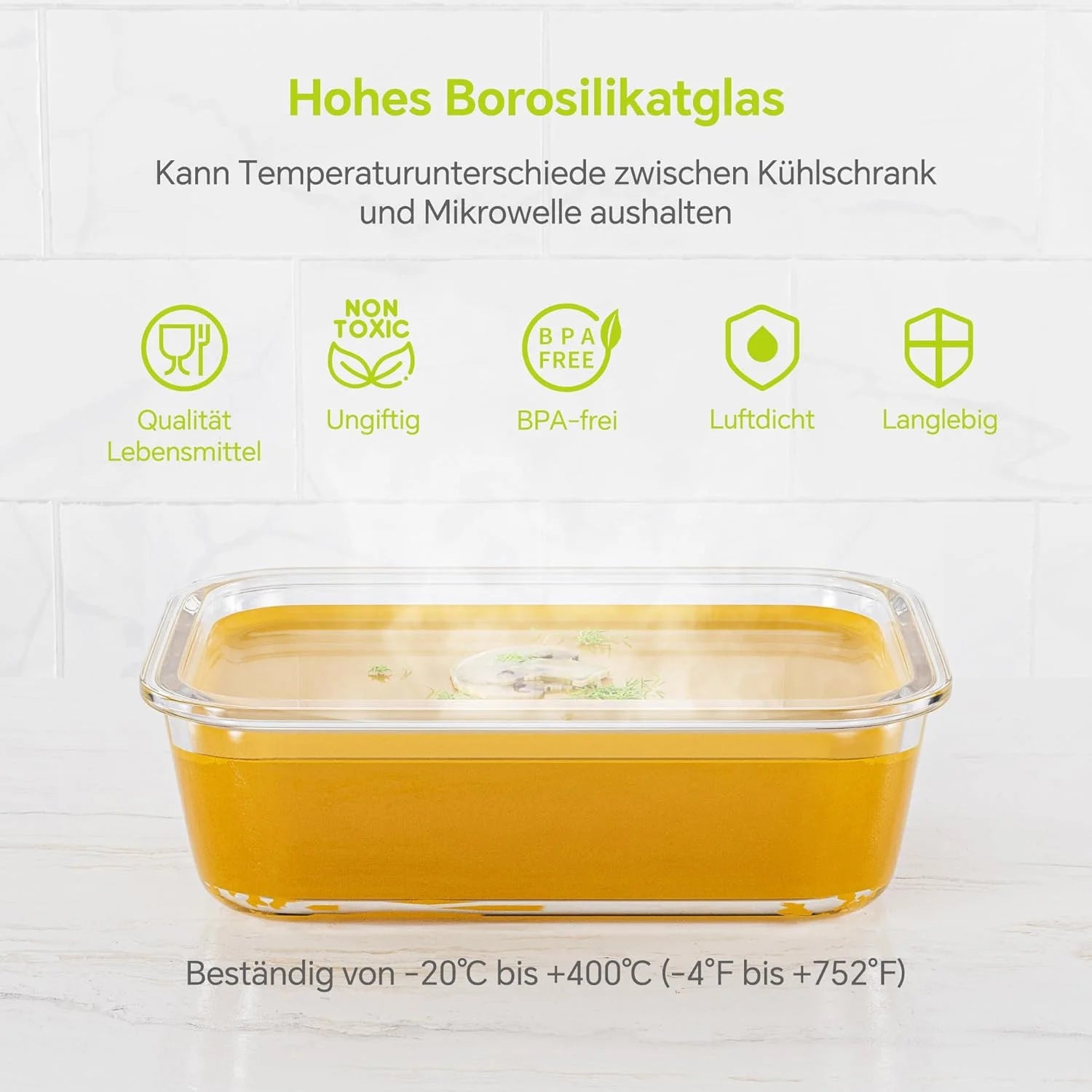 8-Pack Airtight Glass Food Storage Containers,Borosilicate Glass,Leakproof & Stackable for Microwave,Oven,Freezer and Dishwasher by S And B Enterprise