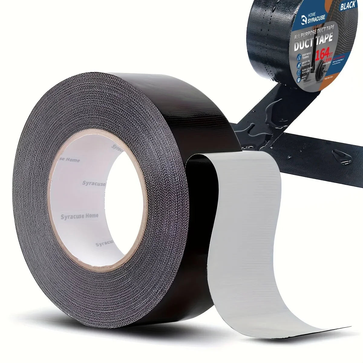 NONEDIY Black PVC Fabric Duct Tape For Repairs And Fastening