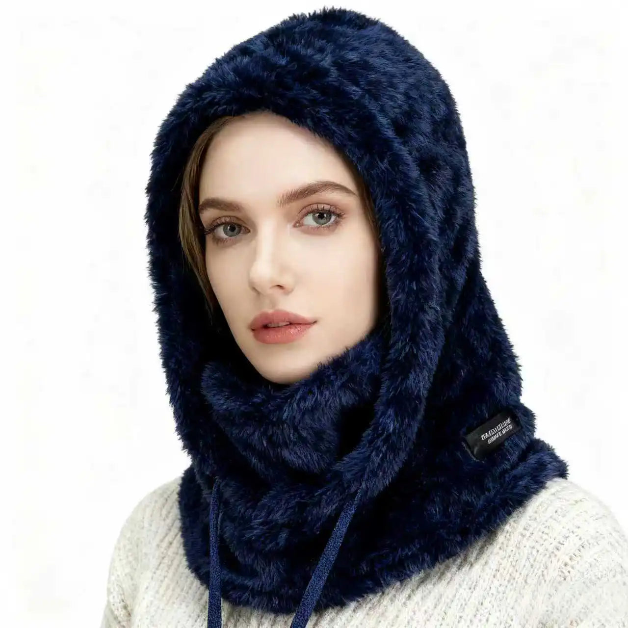 Unisex Winter Thermal Balaclava Ski Mask With Drawstring Windproof