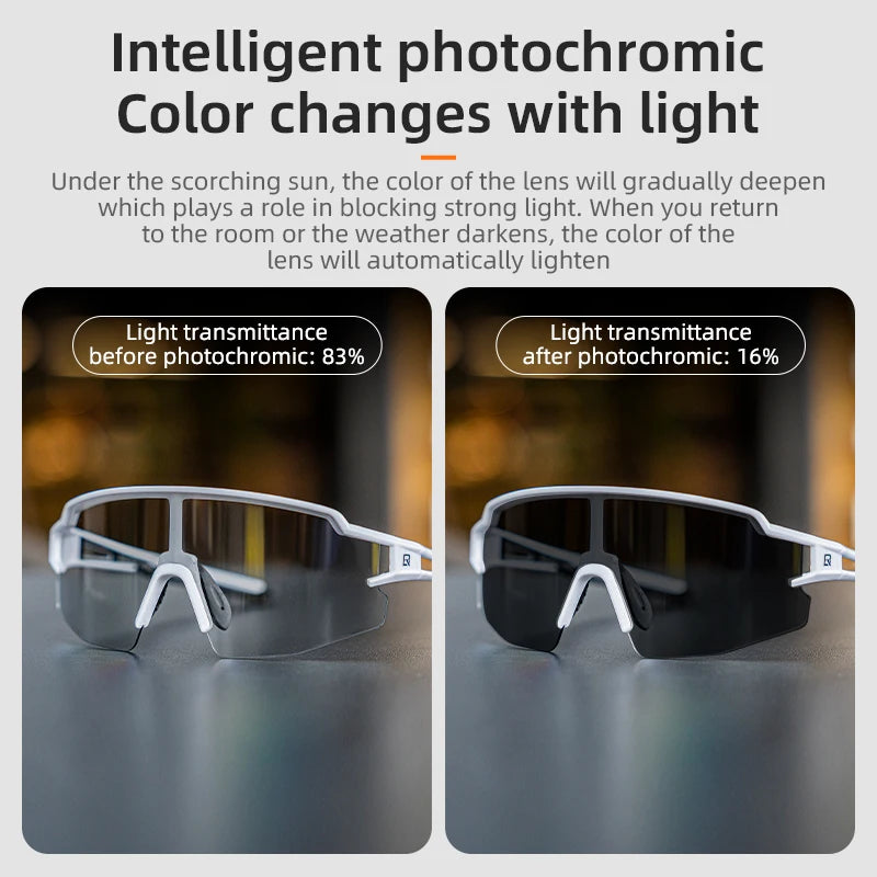 ROCKBROS Photochromic Polarized Cycling Glasses UV400 Protection