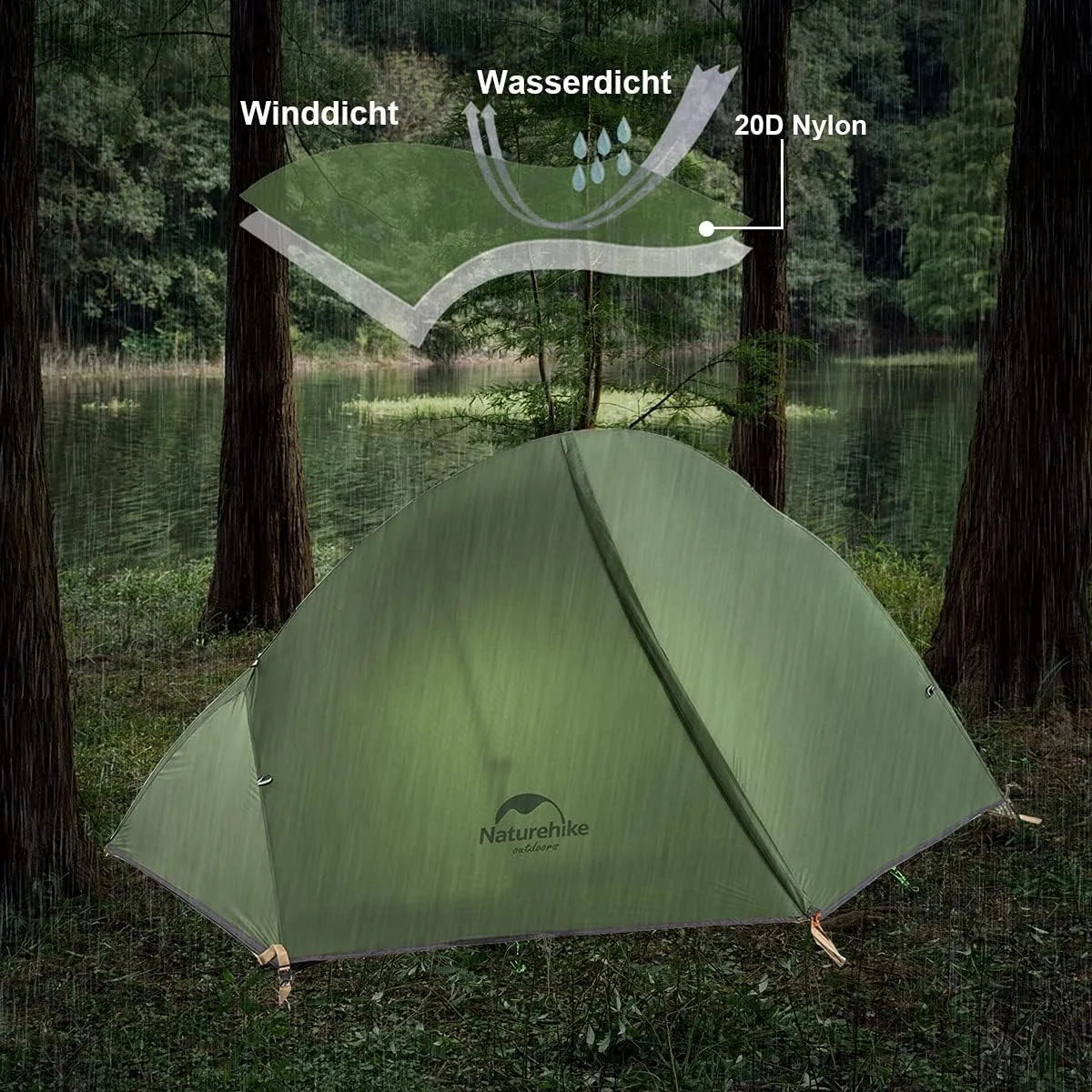 Naturehike One Person Cycling Tent Ultralight Waterproof Double Layer Camping