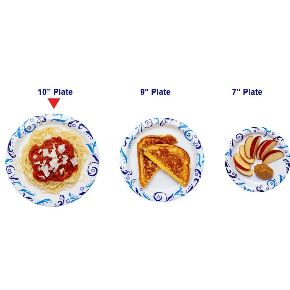 Everyday Disposable Paper Plates Soak Proof Microwave Safe