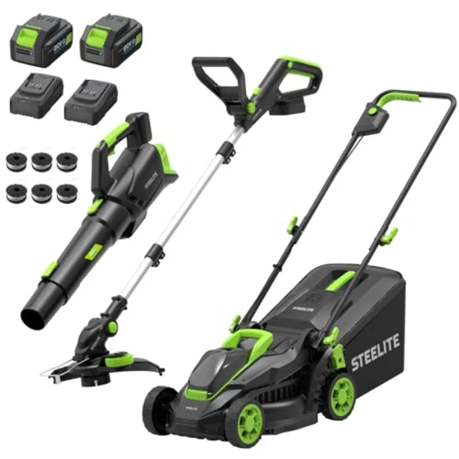 21V Brushless Cordless Lawn Care Kit Mower Trimmer Blower by S And B Enterprise