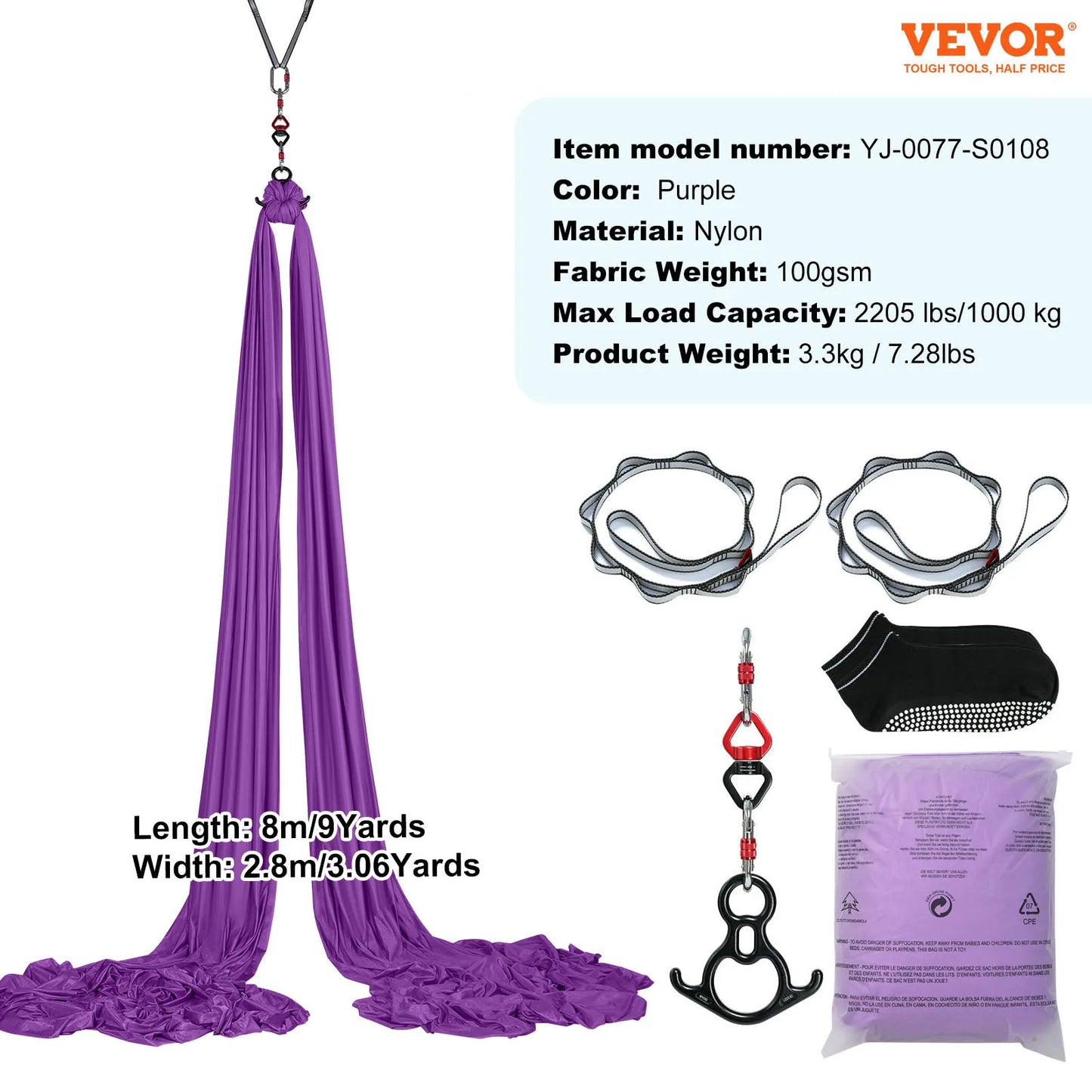 SucceBuy Aerial Yoga Hammock And Swing Starter Kit All Levels