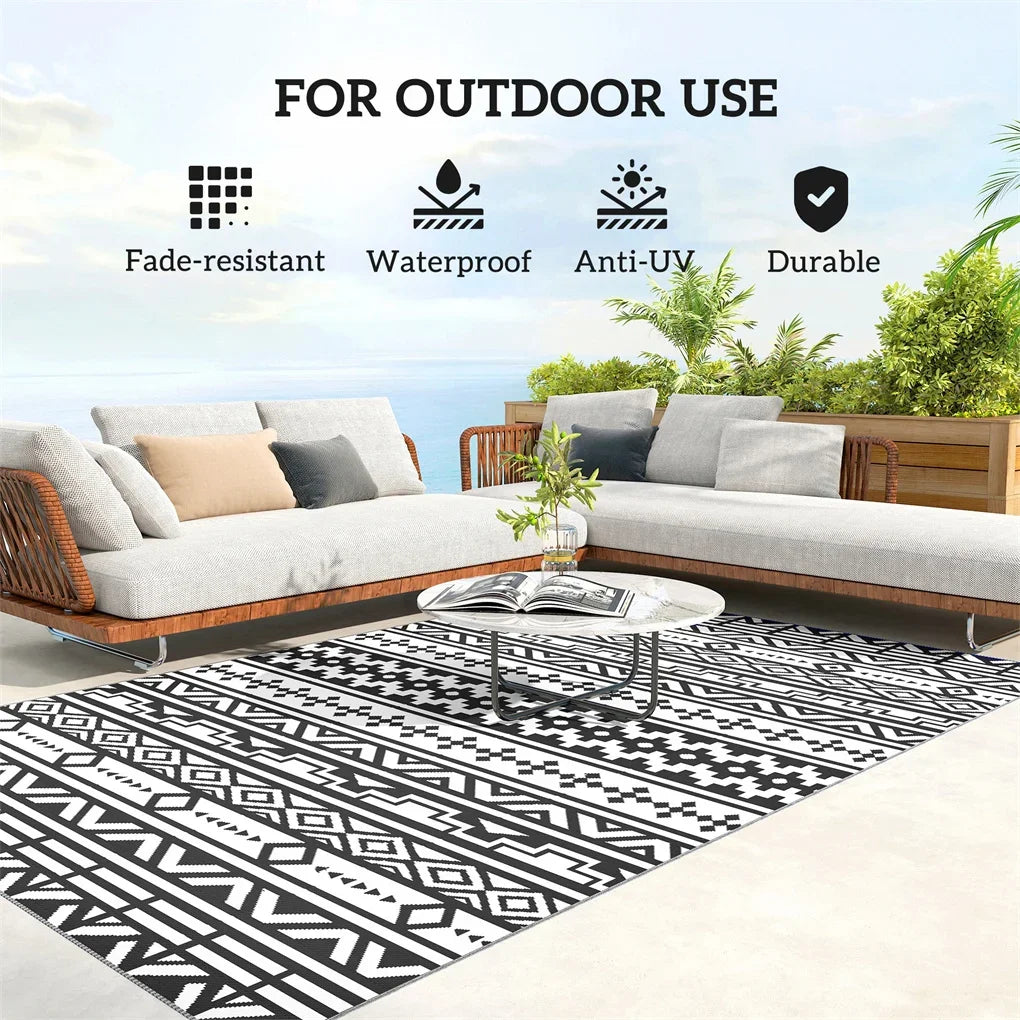 Waterproof Outdoor Rug For Camping And Backyard Reversible Polypropylene Mat by S And B Enterprise