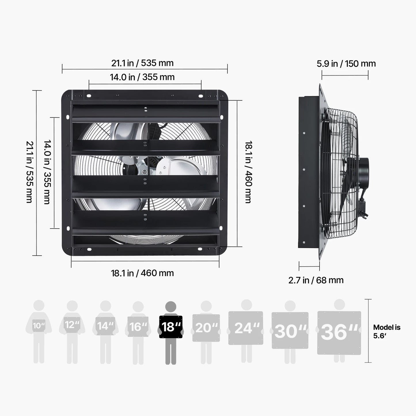 Wall Mounted Shutter Exhaust Fan With Variable Speed Controller Greenhouse