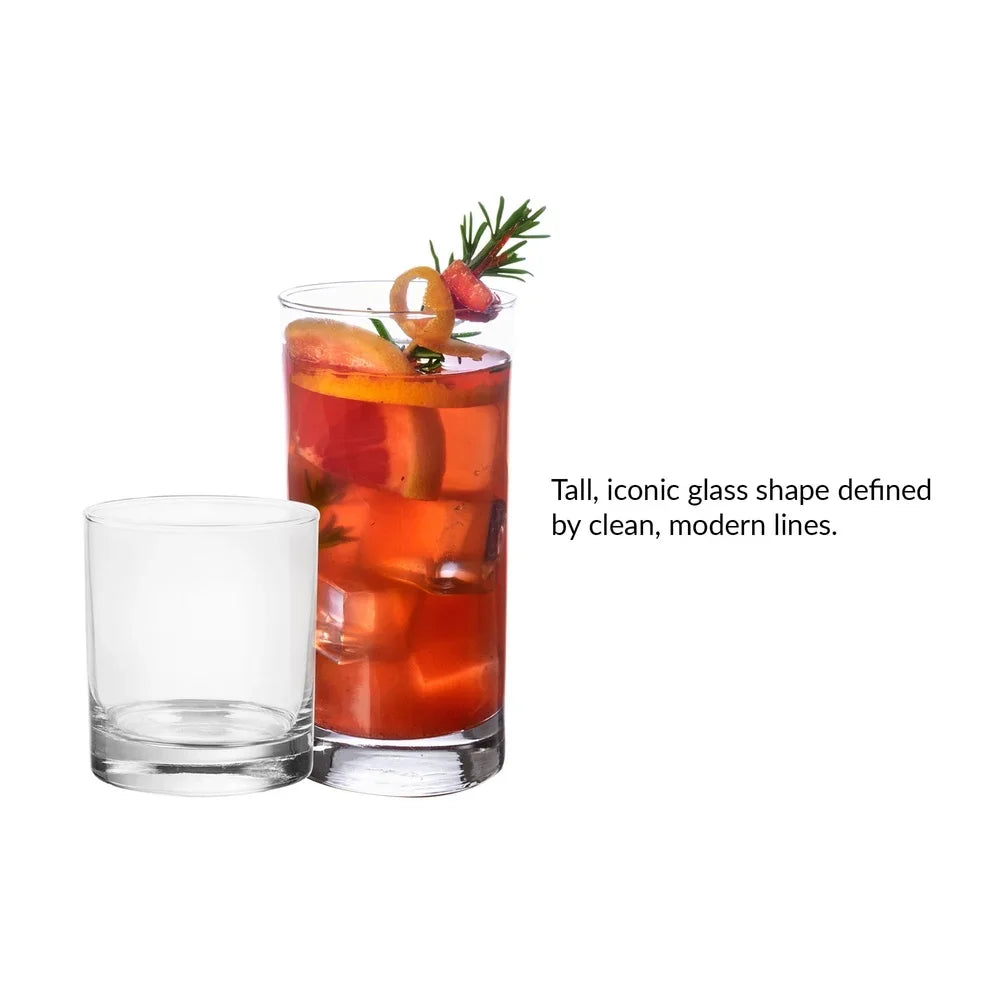 NONEDrinkware 12 Piece Clear Drinkware Set Tennyson Glasses