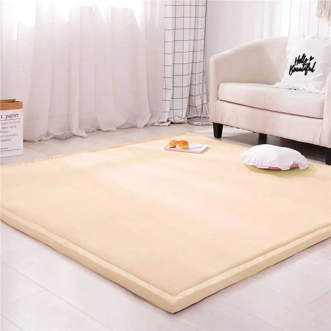 Soft Padded Baby Play Mat With Safe Foam Crawling Rug