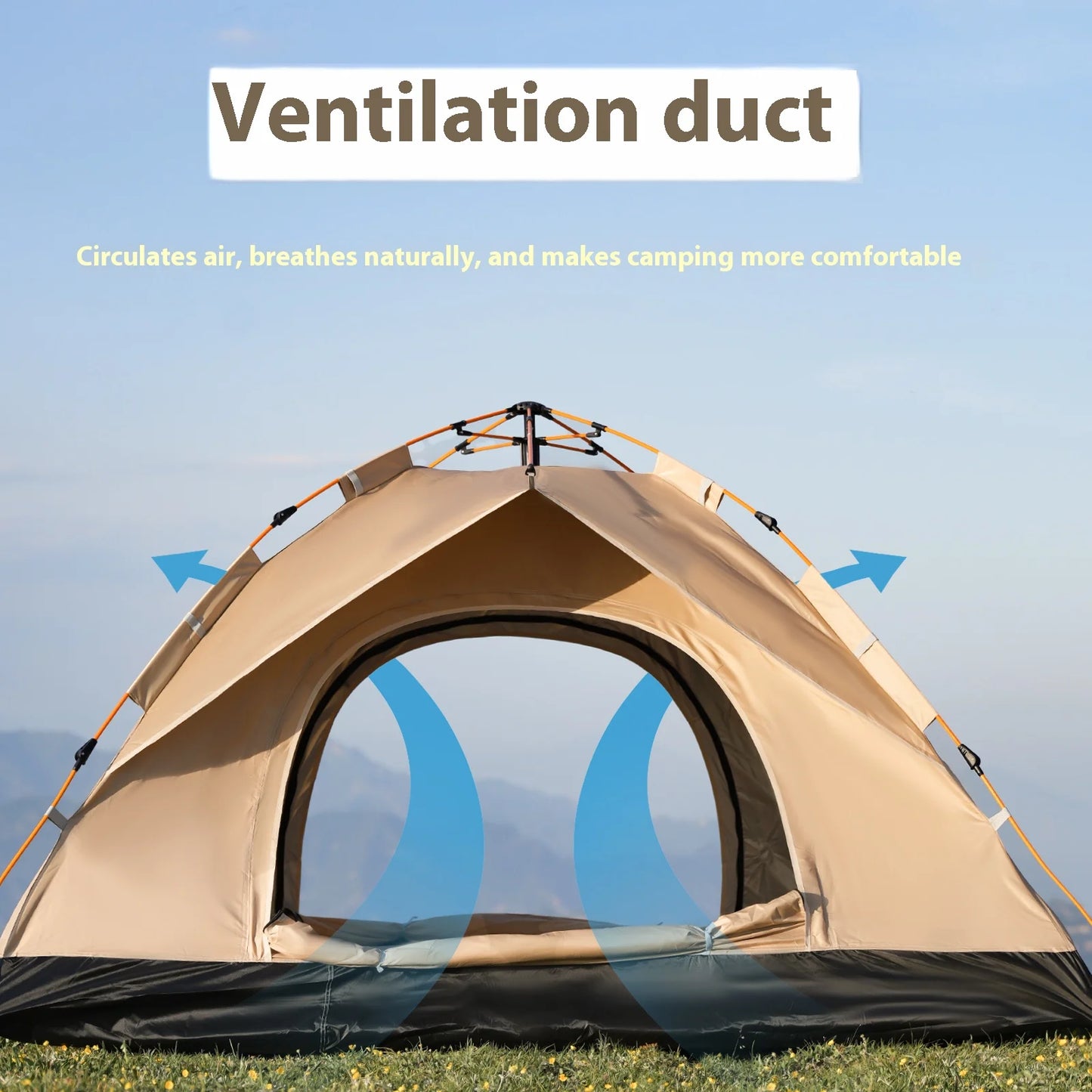 Pakicetus Instant Golden Tent Portable Sun And Rain Shelter by S And B Enterprise