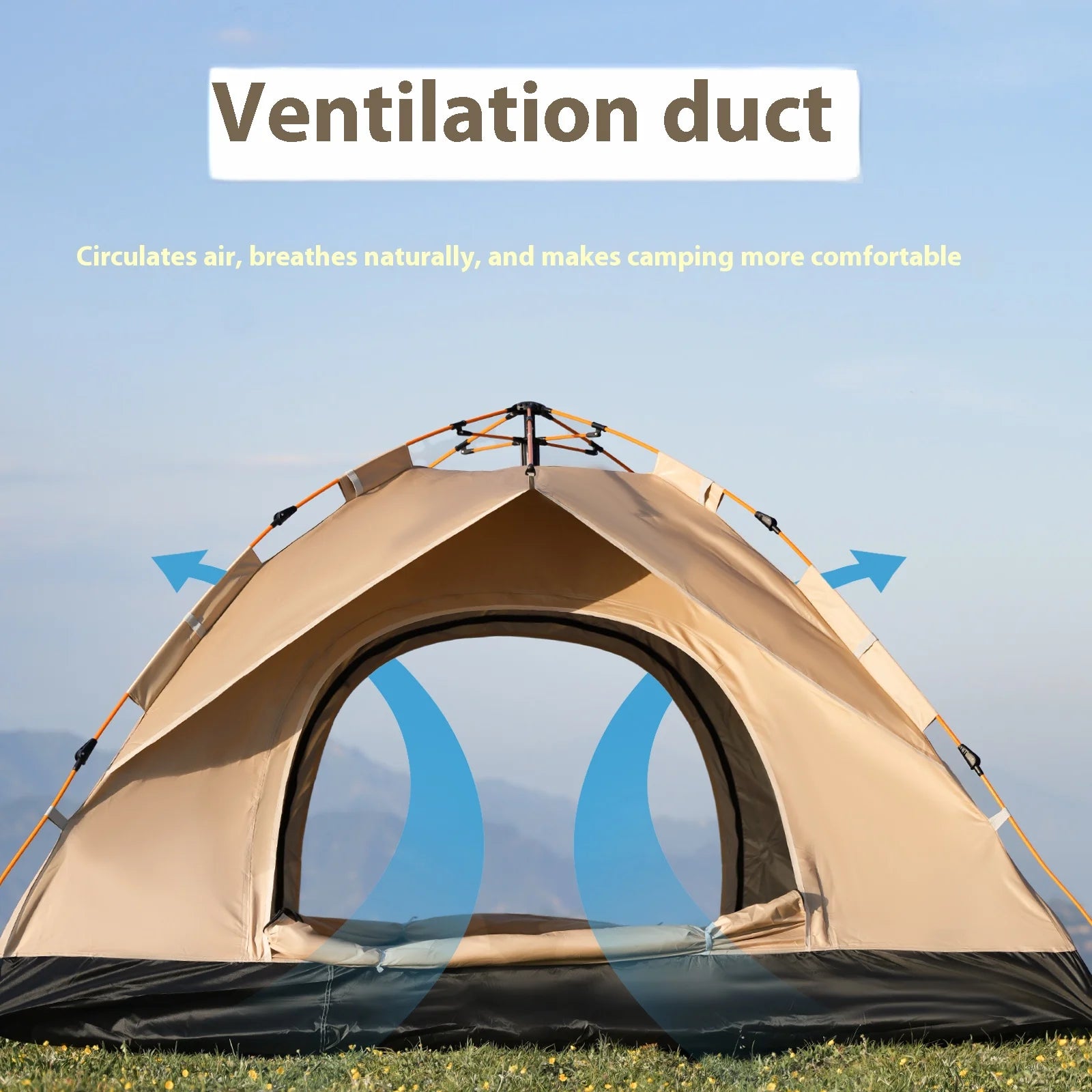 Pakicetus Instant Golden Tent Portable Sun And Rain Shelter by S And B Enterprise