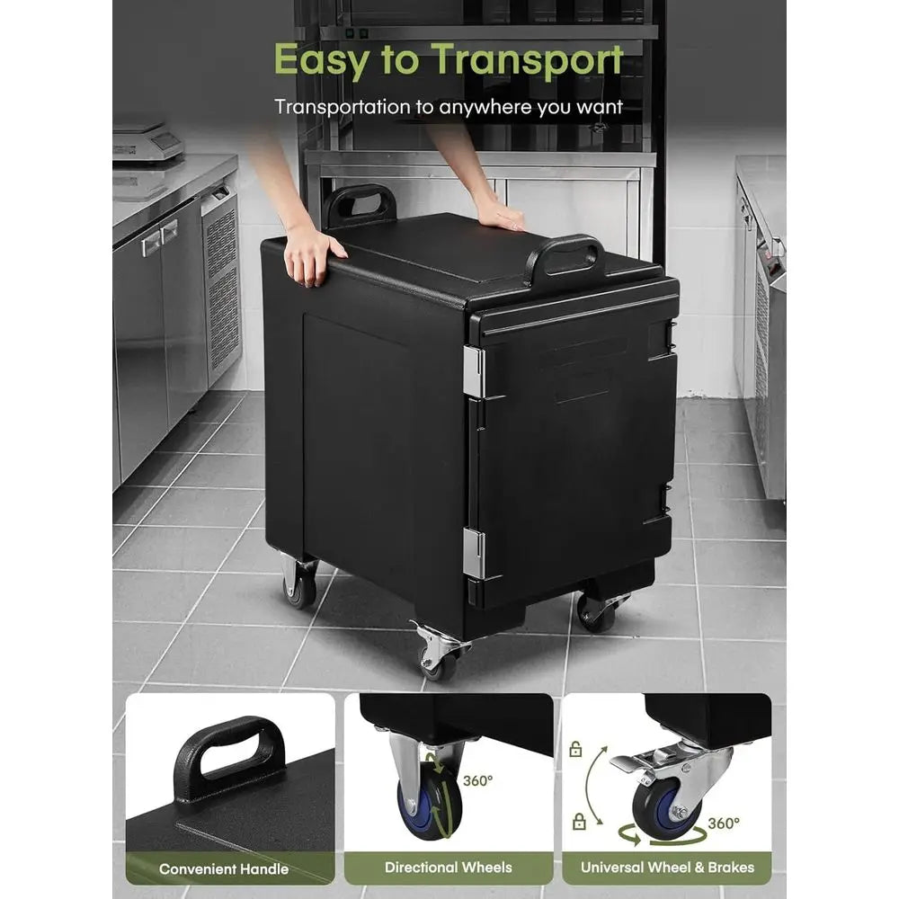 Catering Food Warmer Front Loading Hot Box With Wheels