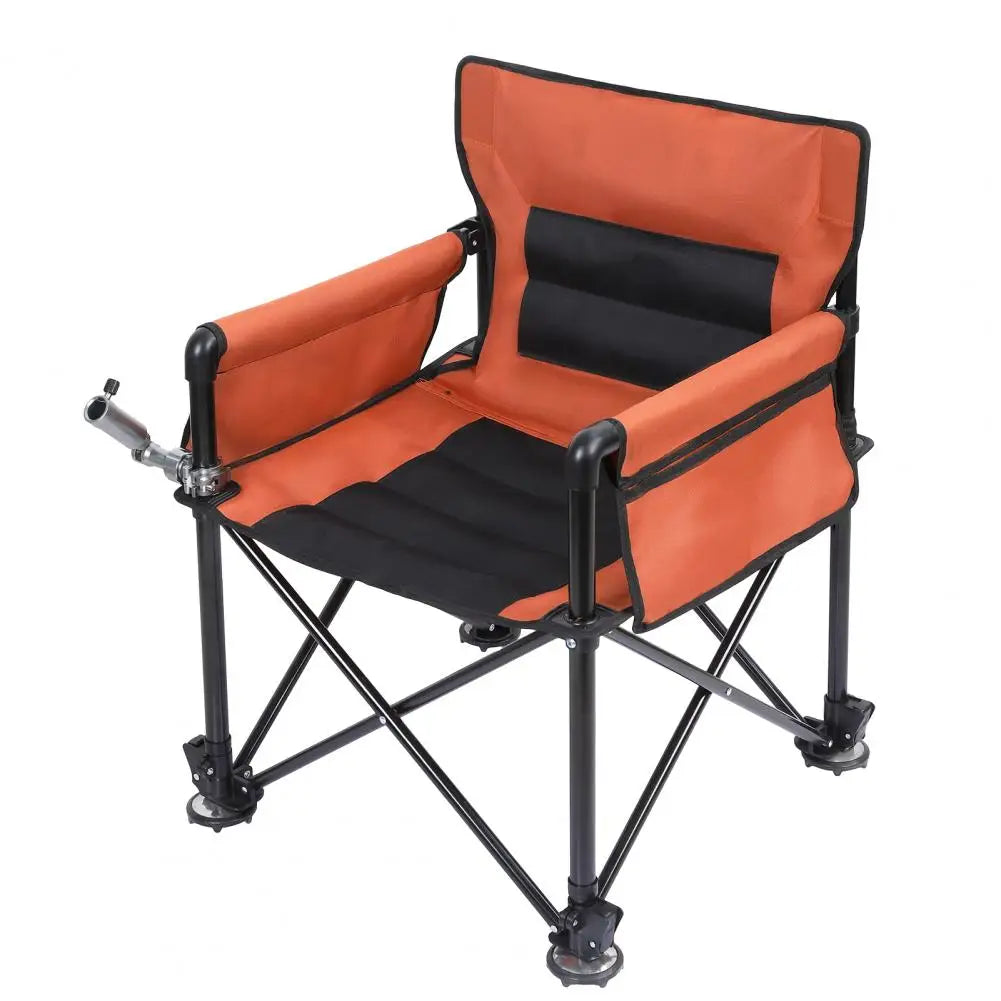 Non-Slip Folding Fishing Chair With Detachable Rod Holder by S And B Enterprise