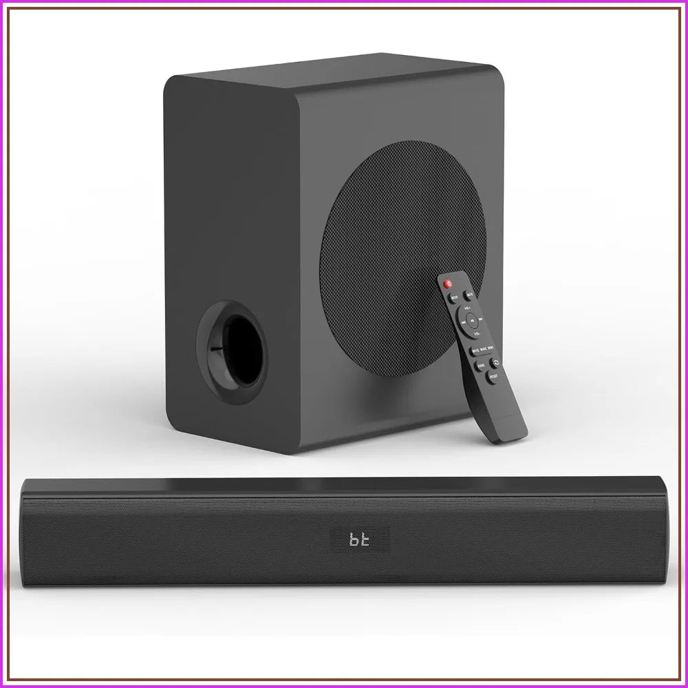 Wireless Sound Bar With Subwoofer 2.1Ch Home Theater HDMI ARC by S And B Enterprise