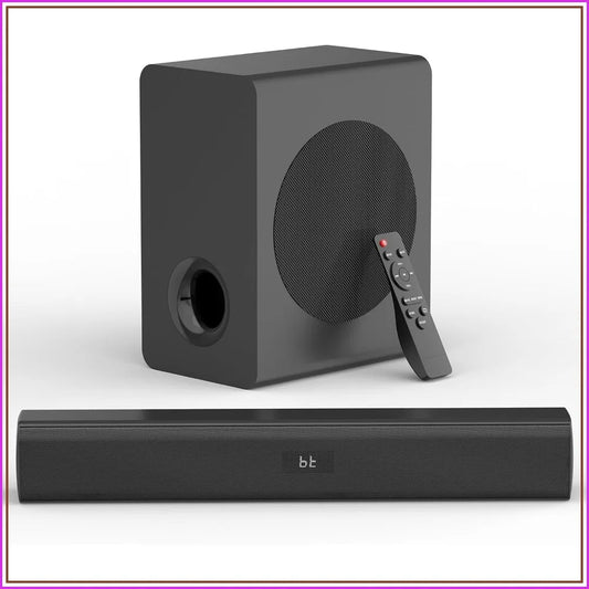 Wireless Sound Bar With Subwoofer 2.1Ch Home Theater HDMI ARC by S And B Enterprise