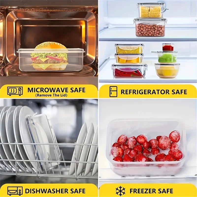 48Pcs BPA-Free Food Storage Set by S And B Enterprise: 24 airtight containers with lids, transparent pantry storage